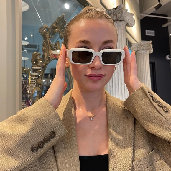 NEW PRADA PR27ZS WHITE UNISEX SUNGLASSES PR 27ZS 17K08Z NEW COLLECTION PRADA - Picture 4 of 14